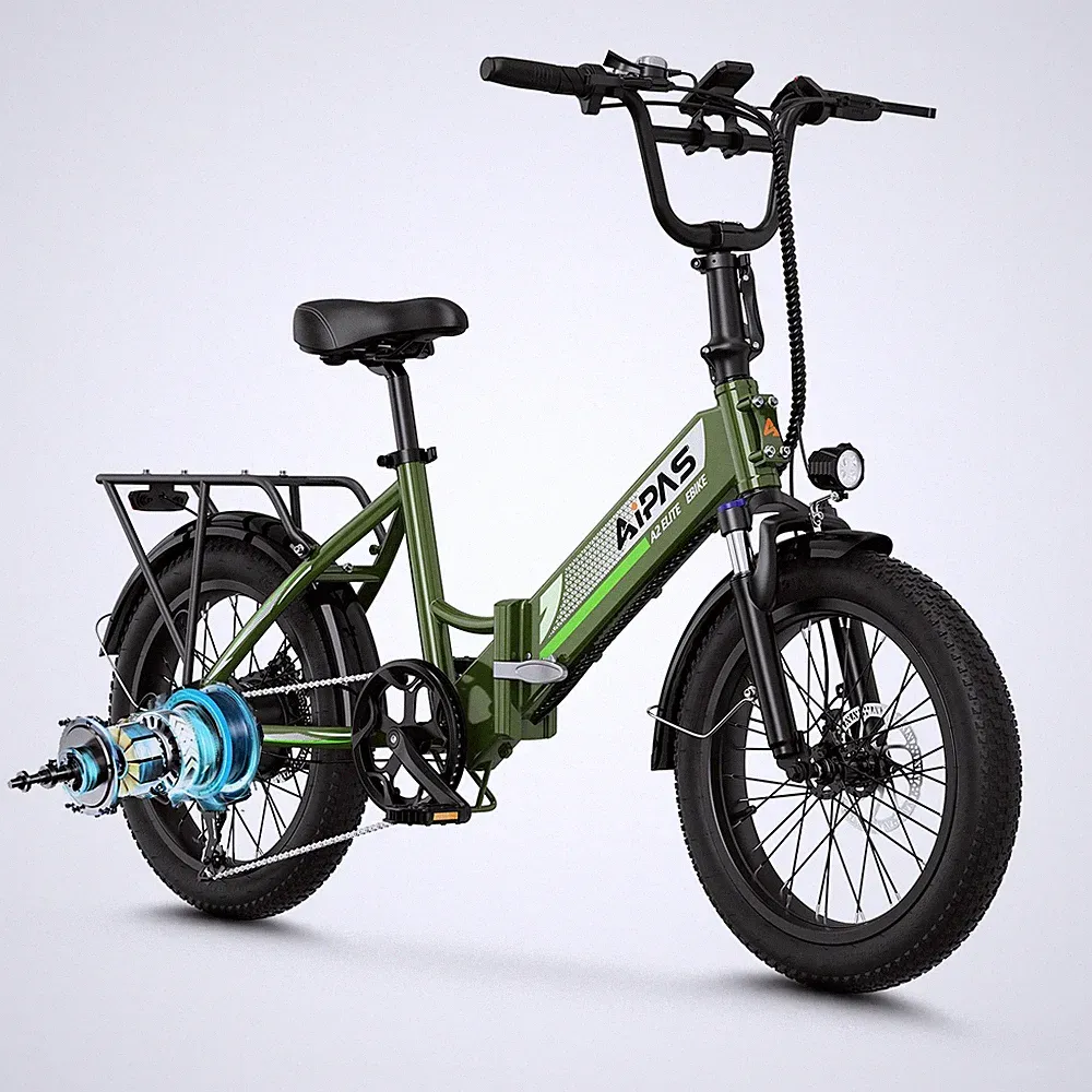 Aipas A2 Elite E-Bike 48V Folding Electric Bicycle 28MPH 20'' Fat City Bike