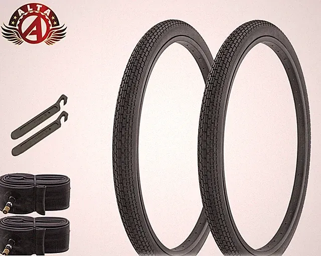 ALTA BICYCLE WIRE BEAD 26 x 2 x 1-3/4 S7 BLACK SCHWINN TIRES MINI BRICK 6pc SET.