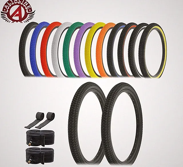 ALTALINE BICYCLE TIRE 20" x 1.75 VENDETTA LOWRIDER BMX MTB TRIKE CYCLING 6PC SET