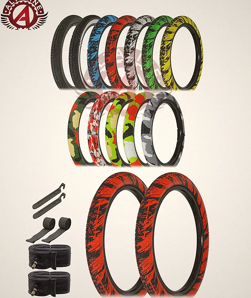 ALTALINE Performance BMX BICYCLE 20x2.35 DURABLE SemiSlick Graphic TIREs 8PC SET