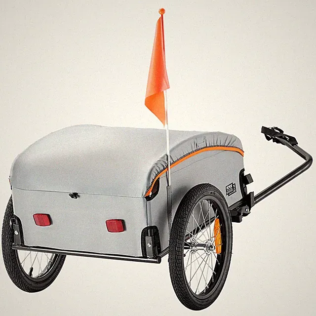 Bike Cargo Trailer, 100 lbs Load Capacity, Heavy-Duty Bicycle Wagon Cart, Foldab