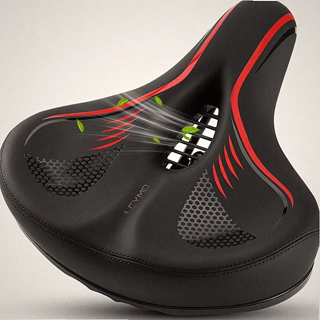 Comfort Bicycle Seat Wide Bike Seat for Men Women with Dual Shock Absorbing B...