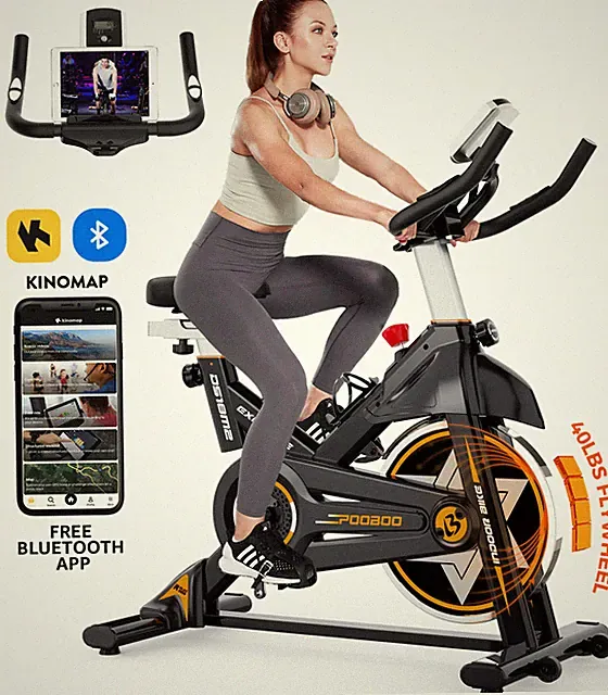 Fitness Bike Exercise Bike Indoor Cycling Stationary Bicycle Cardio Workout Bike