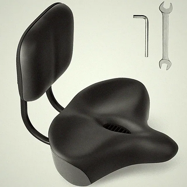 H&ZT Bike Seat with Backrest: Comfort Wide Soft Bicycle Saddle for Replacement