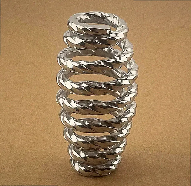 LOWRIDER Bicycle Square Twisted Spring Fork Spring – Chrome (90x45mm Universal).