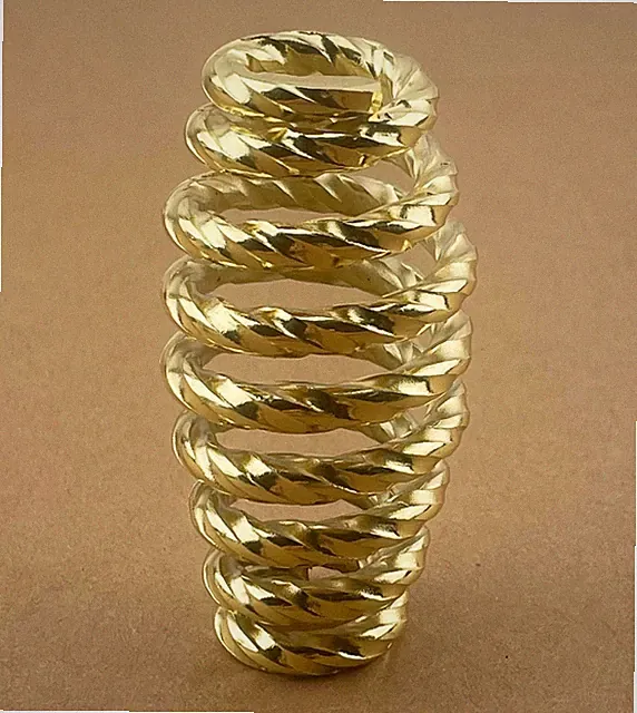 LOWRIDER Bicycle Square Twisted Spring Fork Spring – Gold (90x45mm Universal).