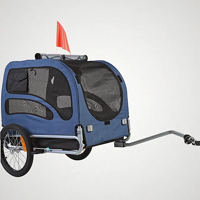 Pet Bicycle Trailer Dog Cat Bike Carrier 100 lb Load Water Resistant Steel